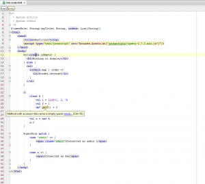 Plugin screen
