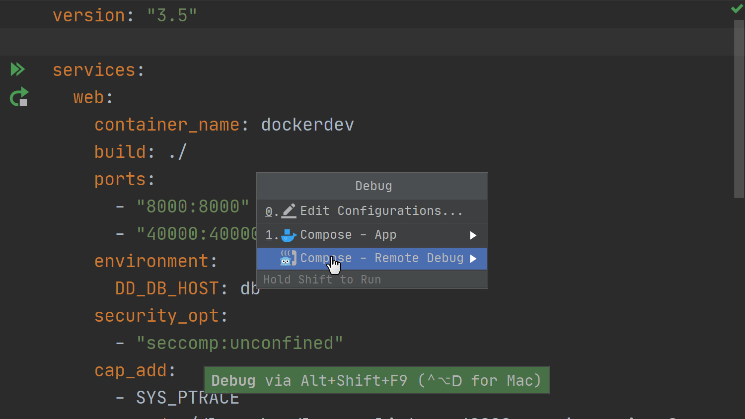 Running Go Applications Using Docker Compose In Goland The Goland Blog