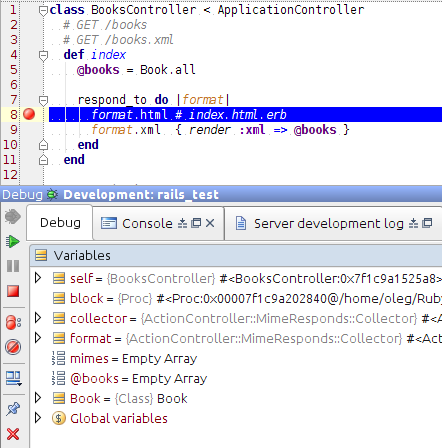 rubymine debugger