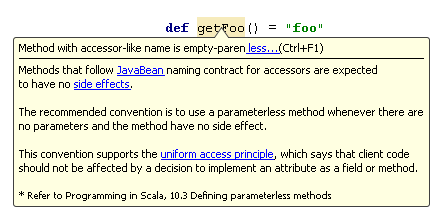 Method with accessor-like name is empty-paren inspection