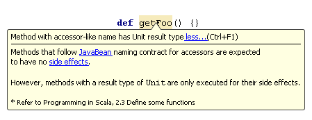 Method with accessor-like name has Unit result type inspection