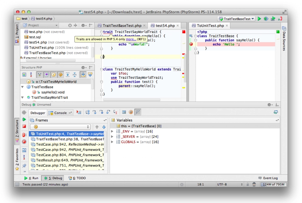 webstorm php