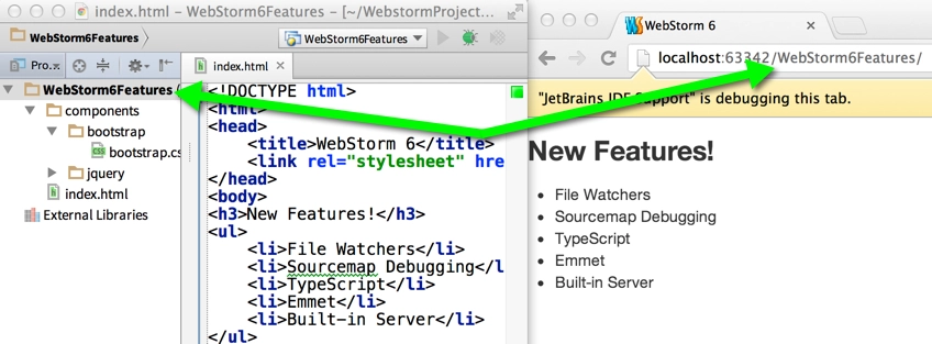 webstorm localhost server license