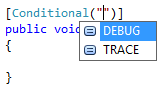 Conditional attribute parameter completion
