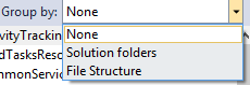 Architecture view grouping options