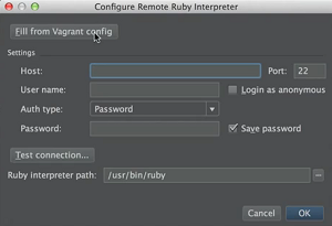 Remote Interpreters Support in RubyMine