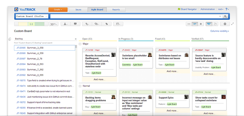 youtrack agile board