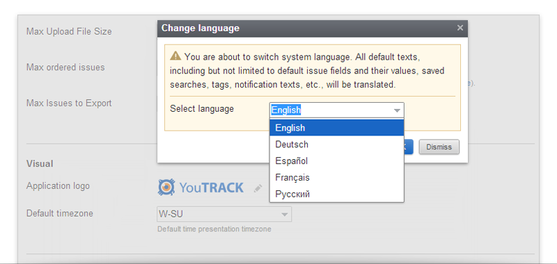 Язык max. Change interface language бан. Language change UI. Default на русском. YOUTRACK как зачеркнуть текст.