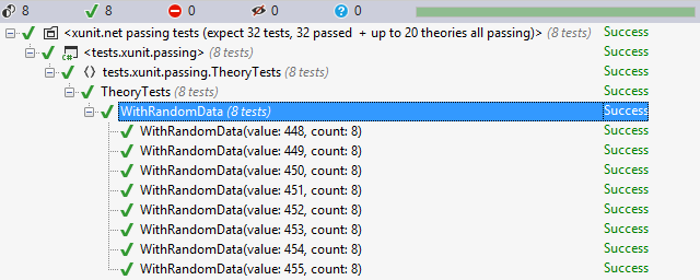 xUnit.net parameterised tests, using random data