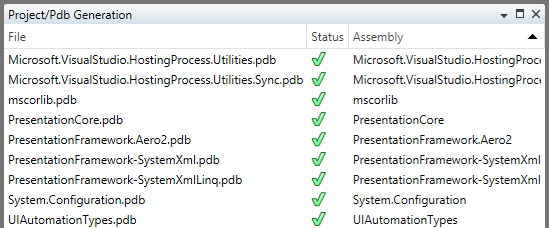 PDB generation status in dotPeek 1.2 EAP