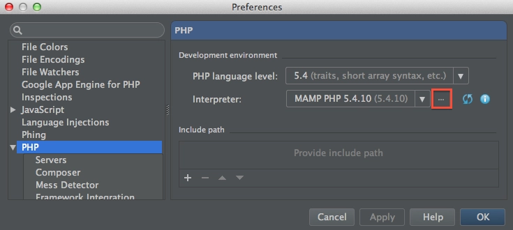 phpstorm project remote directory