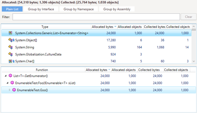 Finding enumerators using dotMemory