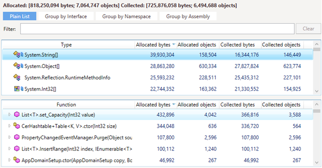 Finding resized List in dotMemory