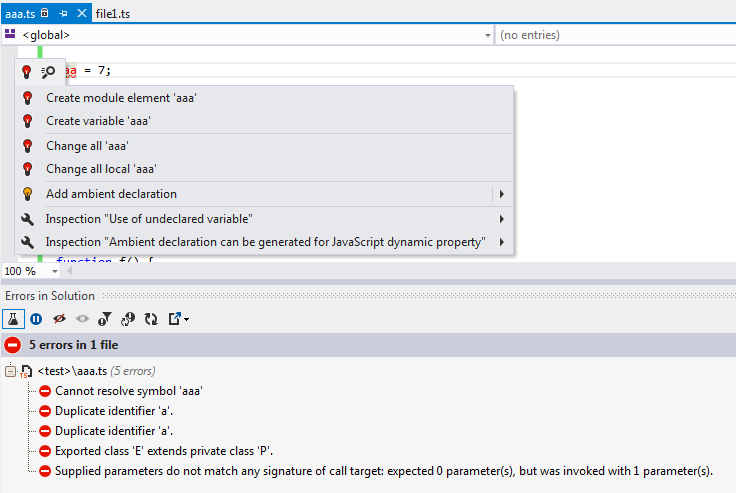 Error Highlighting for TypeScript in ReSharper 9