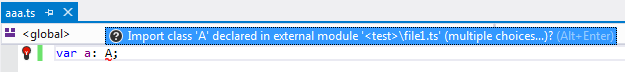 Import popup for TypeScript in ReSharper 9