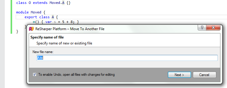 Move to Module refactoring for TypeScript