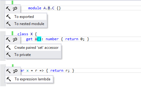 New context actions for TypeScript in ReSharper 9