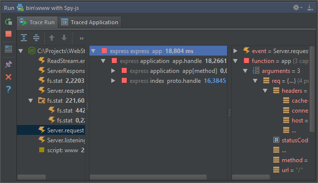 debug node js webstorm