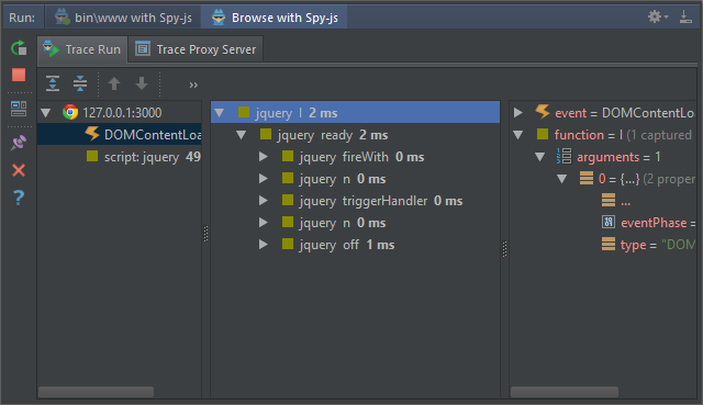 setup debugger node js webstorm