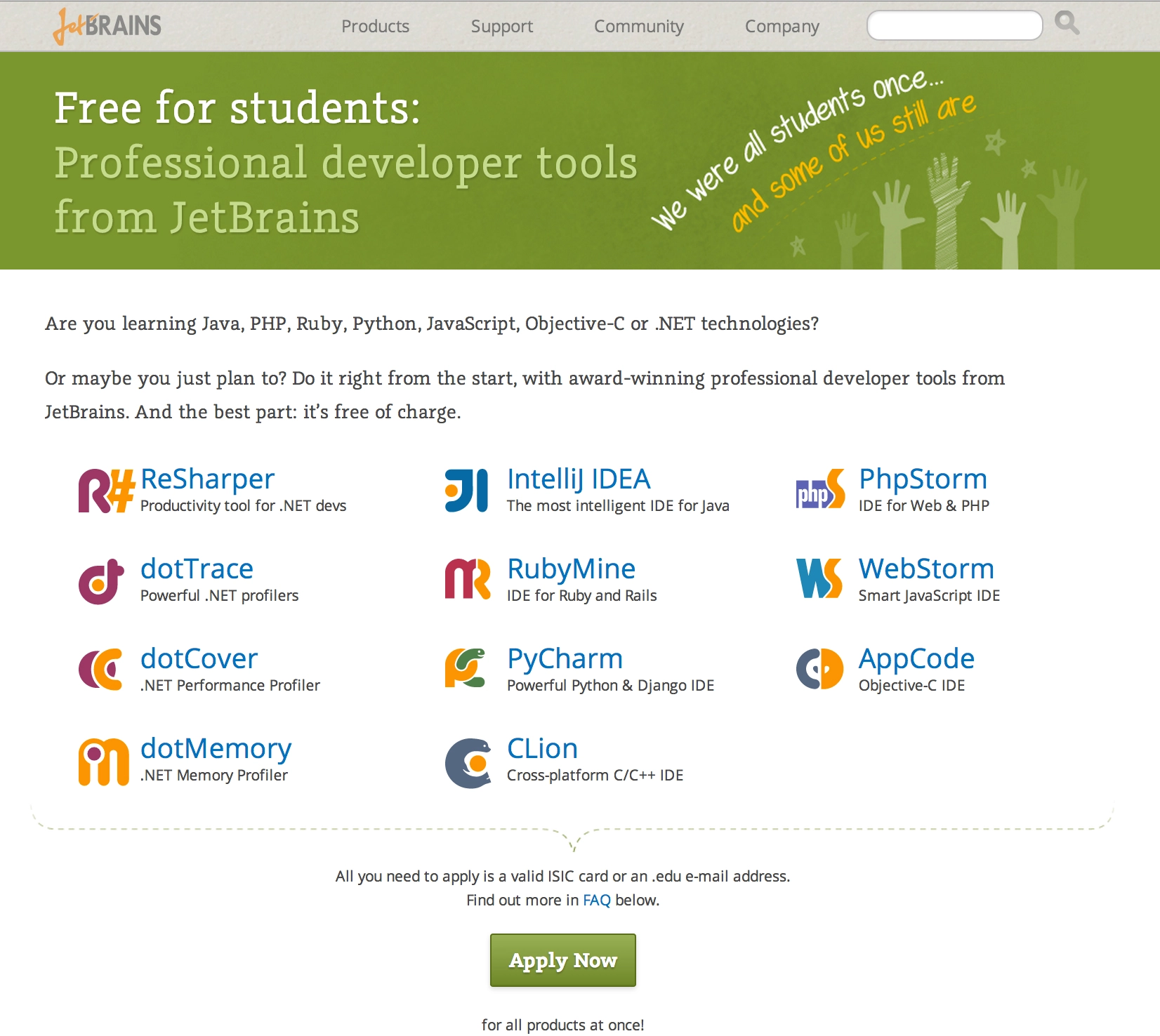 JetBrains Student License Program