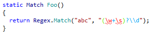 Error highlighting for Regular Expressions in ReSharper 9