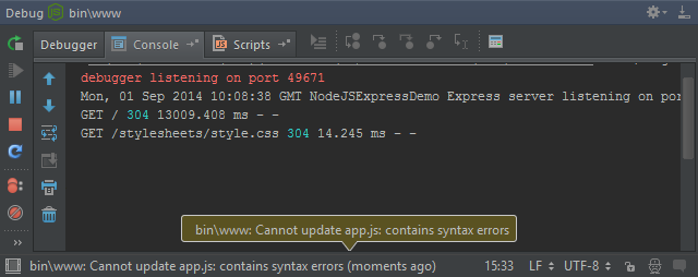 No reload on syntax error