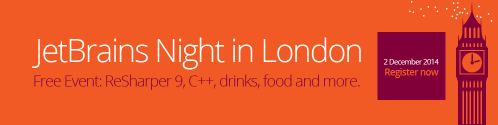 JetBrains Night in London, December 2nd