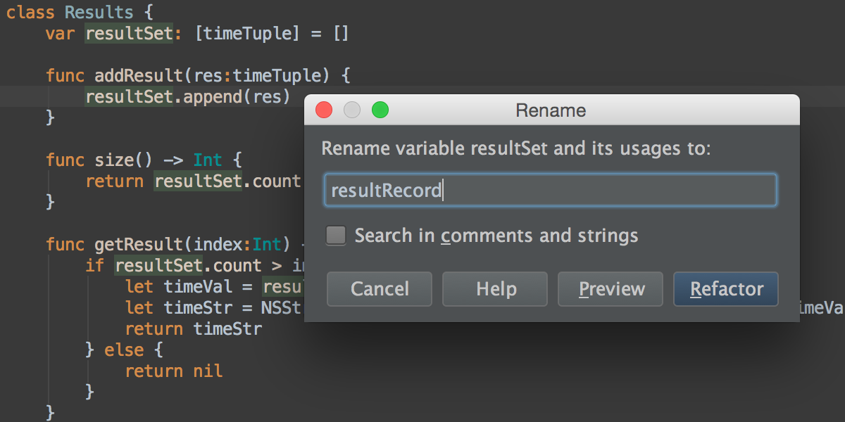 jetbrains appcode rename ios project