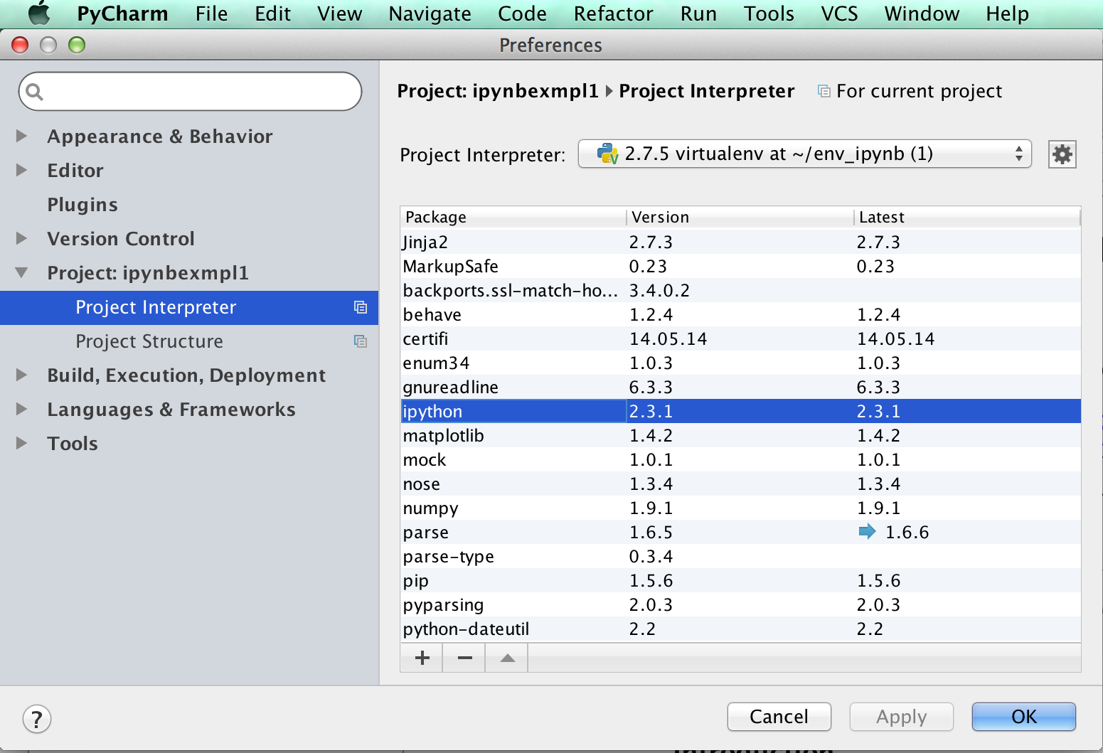 pycharm interpreter