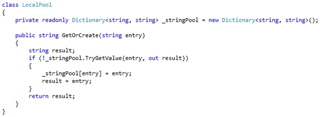 Local pool code example