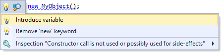 Quick-fix for replacing constructor call with a function call