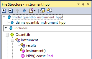 File Structure window in ReSharper C++