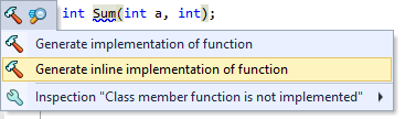 Generate definition in ReSharper C++