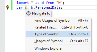 ReSharper 9.2: go to type of symbol