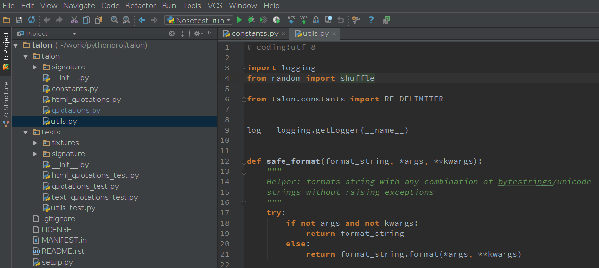 pycharm educational python 2.7