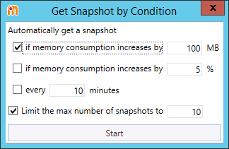 Get Snapshot by Condition window