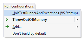 Run Configurations popup