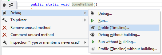 Profiling of a static method 