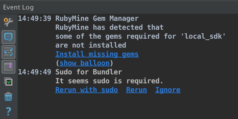 ruby sdk rubymine