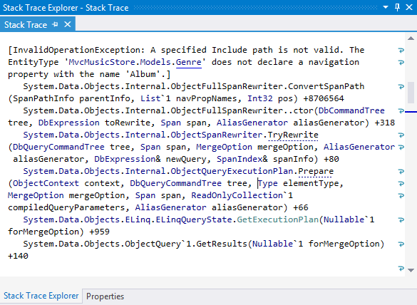 Stack Trace Explorer