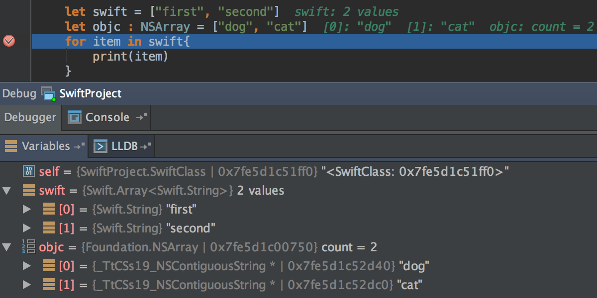 Swift debugger