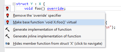 Make base function virtual quick-fix