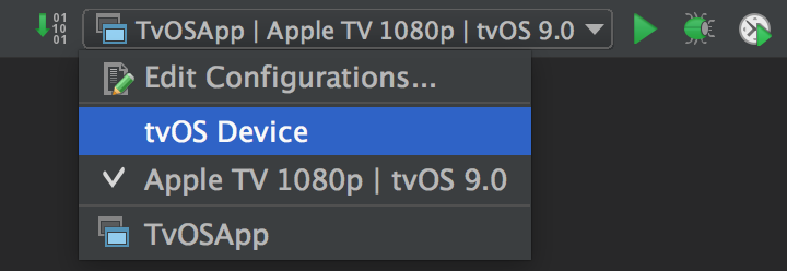 tvOS simulators