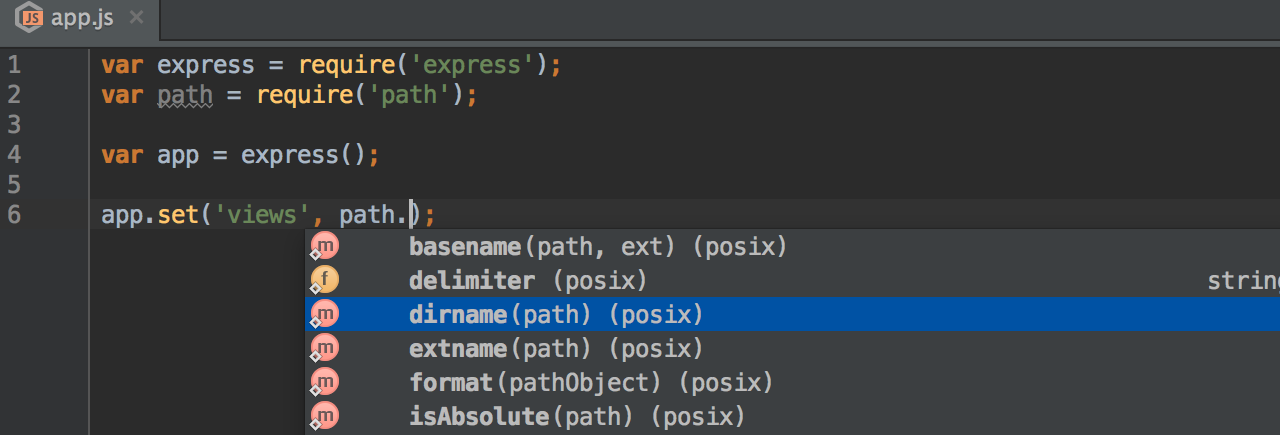 edit code completion in intellij webstorm