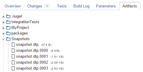 Performance snapshot in build artifacts