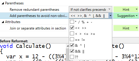 Code style add parentheses to avoid non-obvious precedence