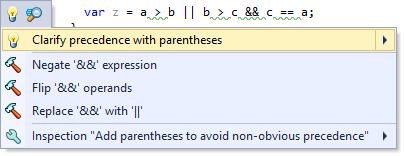 Code style clarify precedence with parentheses