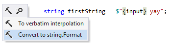 Convert to string.Format() call