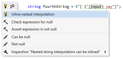 Inline nested string interpolation