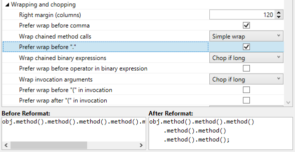 New features in JavaScript and TypeScript formatter